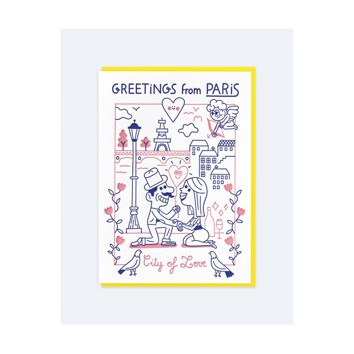 LETTERPRESS DE PARIS City Of Love Card