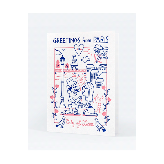 LETTERPRESS DE PARIS City Of Love Card