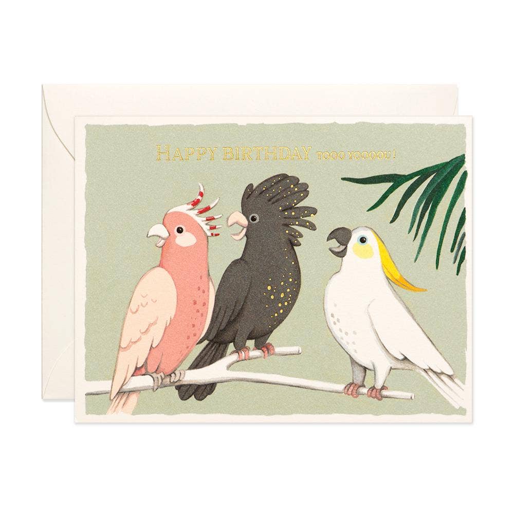 JooJoo Paper Cockatoo Birthday Card