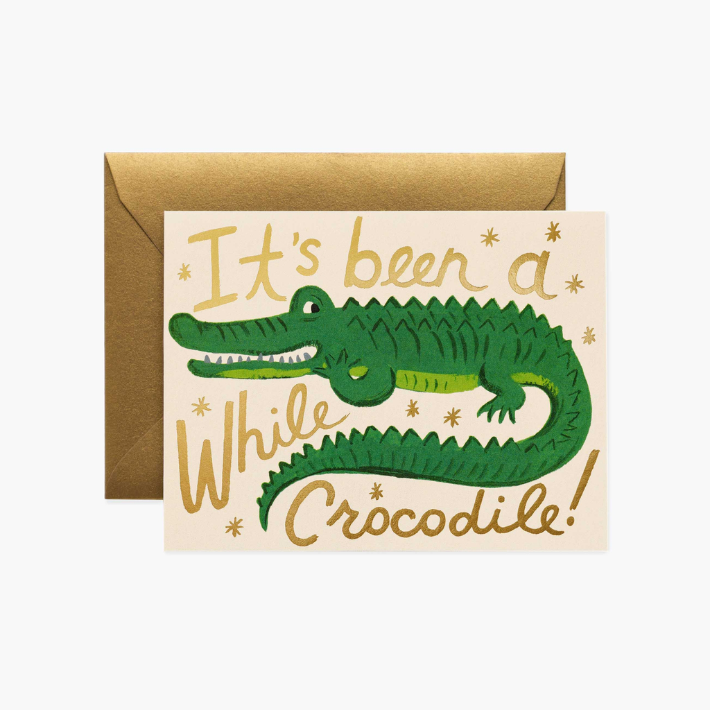 Rifle Paper Co. Been A While Crocodile Birthday Card