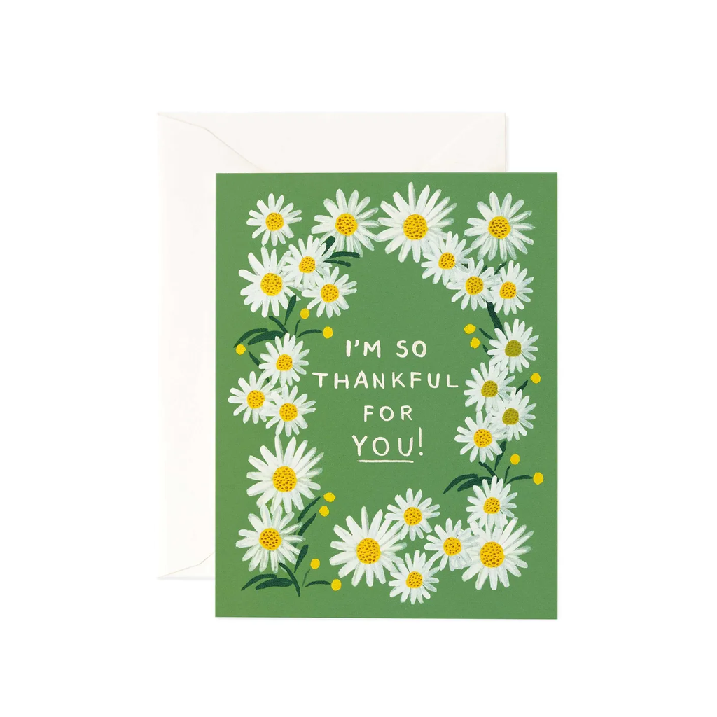 Rifle Paper Co. Daisies Thankful Greeting Card