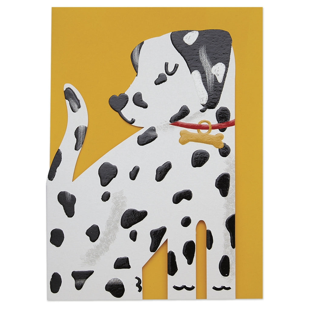 Raspberry Blossom Dalmatian Card