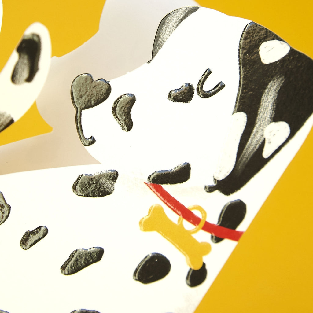 Raspberry Blossom Dalmatian Card