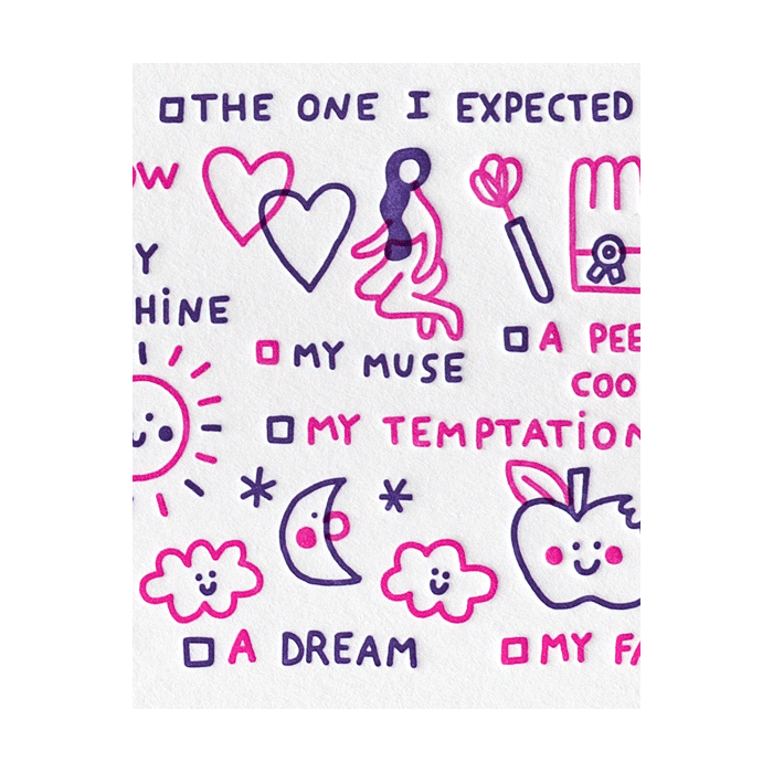 LETTERPRESS DE PARIS Darling You Are... Card (Pink)