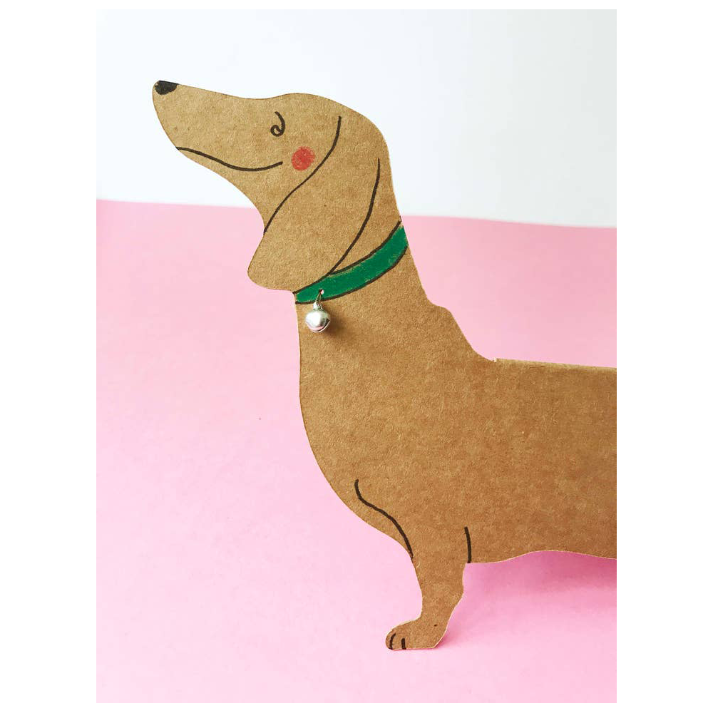 Kitty Kenda - Standing Dachshund Shaped Card