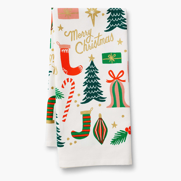 Rifle Paper Co. Christmas Tea Towel - Deck The Halls