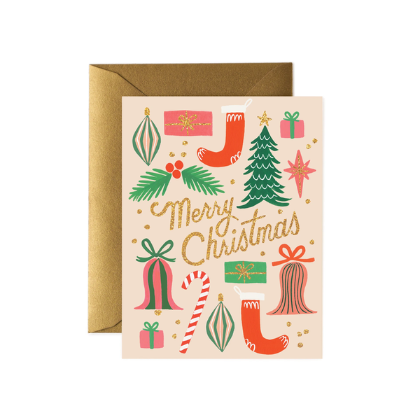 Rifle Paper Co. Deck The Halls Christmas Card