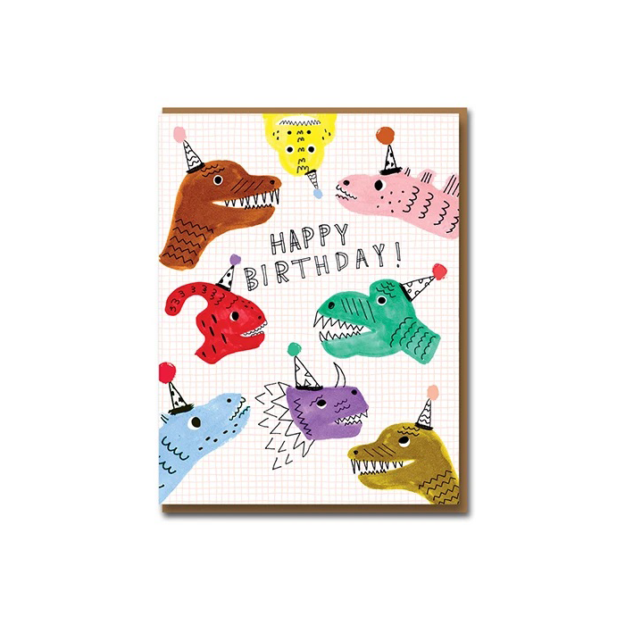 Carolyn Suzuki Sarah's Dinos Birthday Card