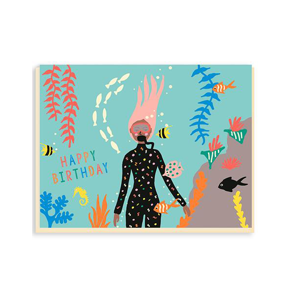 Emma Cooter Diver Birthday Card