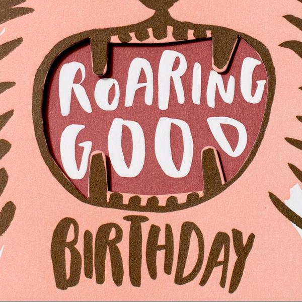 Egg Press Roaring Good Birthday Lion Card