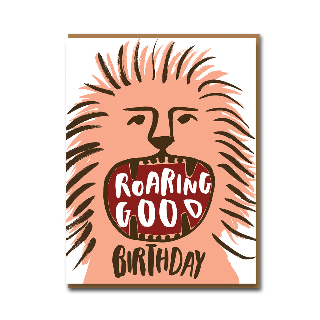 Egg Press Roaring Good Birthday Lion Card