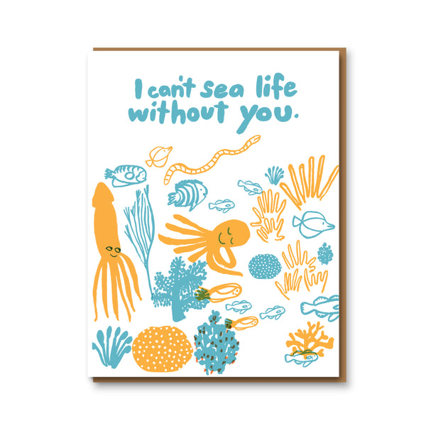 Egg Press I Can't Sea Life Without You Card