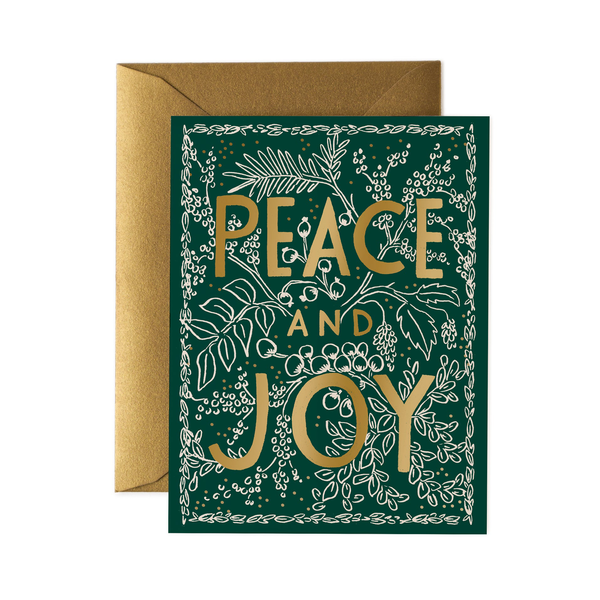 Rifle Paper Co. Evergreen Peace Christmas Card SET