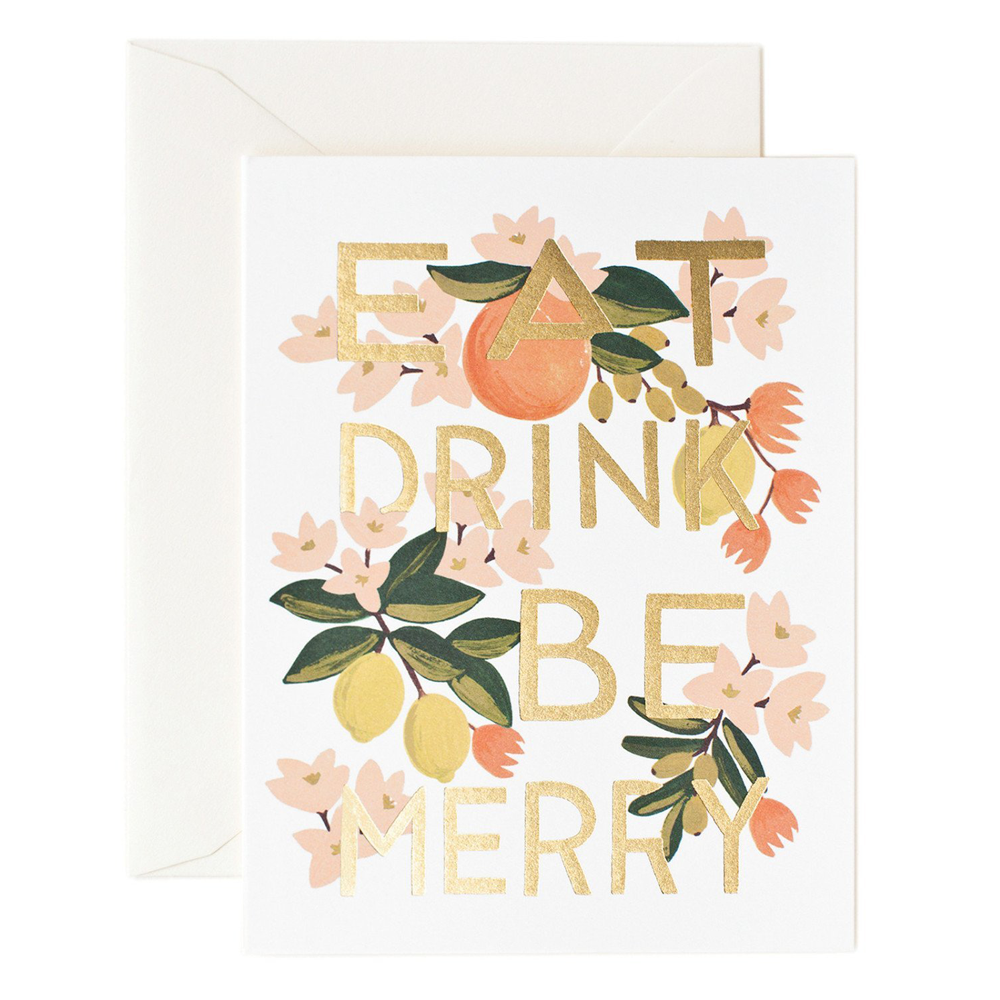 Rifle Paper Co. Eat Drink & Be Merry Christmas Card