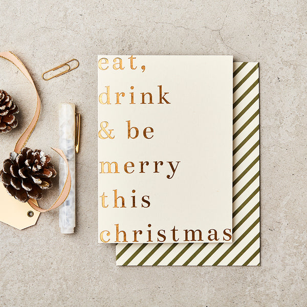 Katie Leamon Eat Drink & Be Merry Card