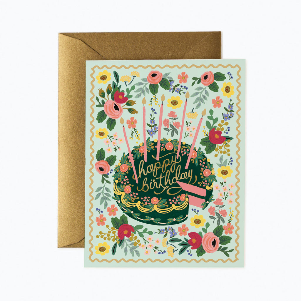 Rifle Paper Co. Floral Cake Birthday Card