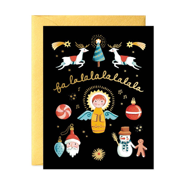 JooJoo Paper FaLaLa Holiday Christmas Card