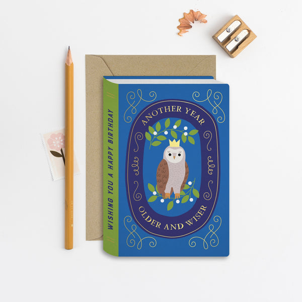 Mifkins Fairytale Wise Owl Birthday Card