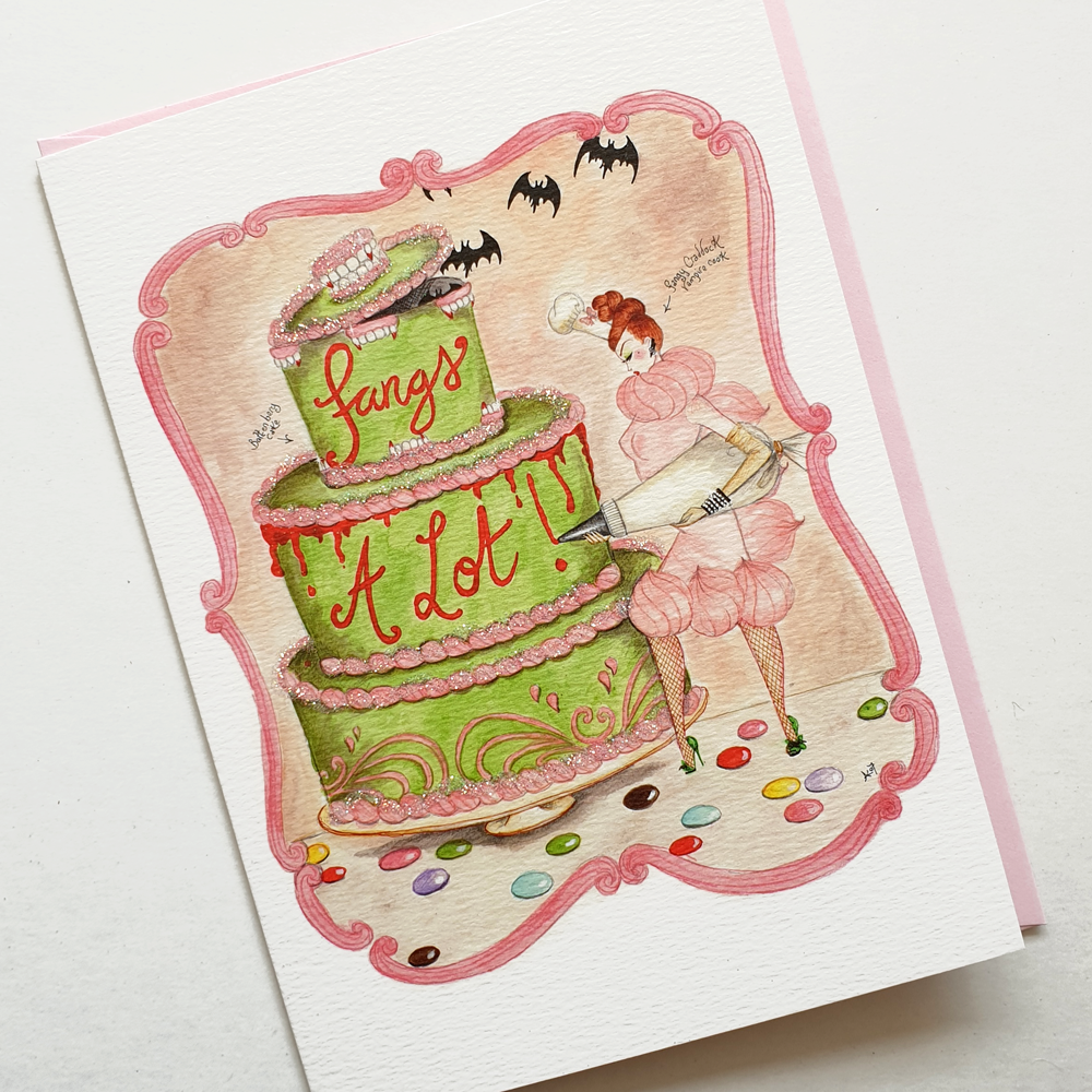 Andrea Kett Fangs a Lot Thank You Card
