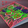 Miss Bespoke Papercuts - Season's Greetings Fig Print Neon Christmas Card