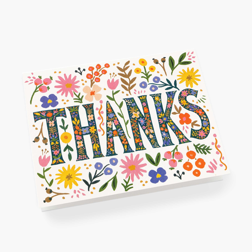 Rifle Paper Co. Floral Thanks Card
