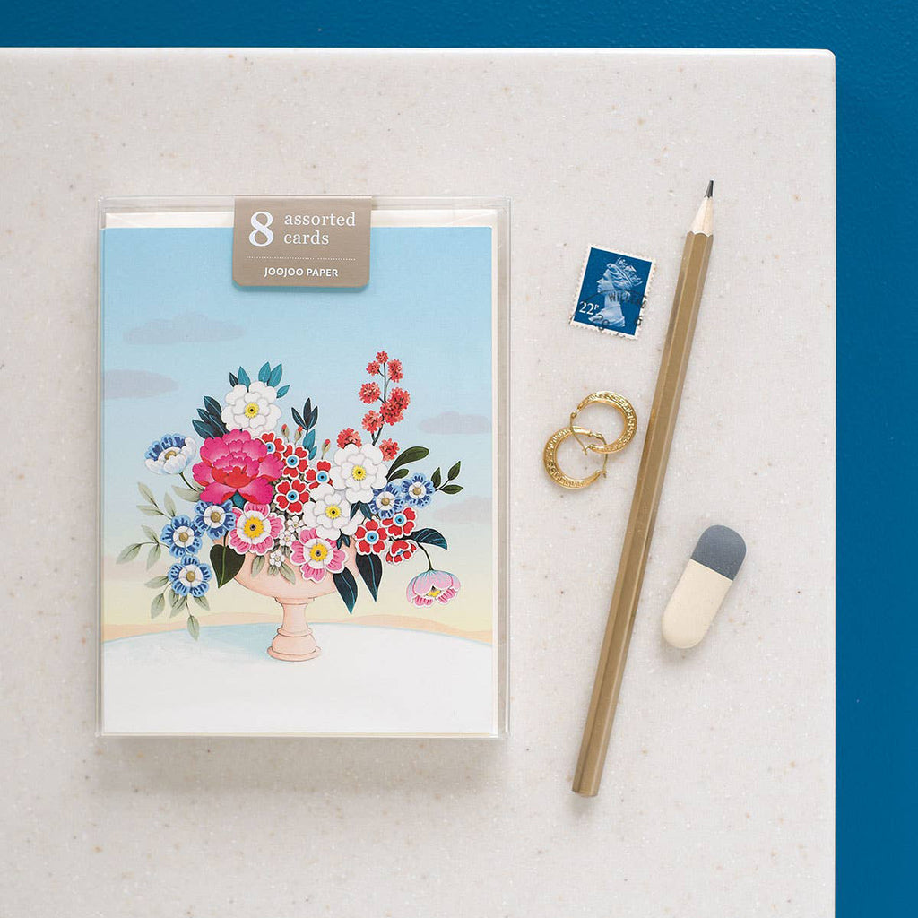 JooJoo Paper Flower Vases Card Set