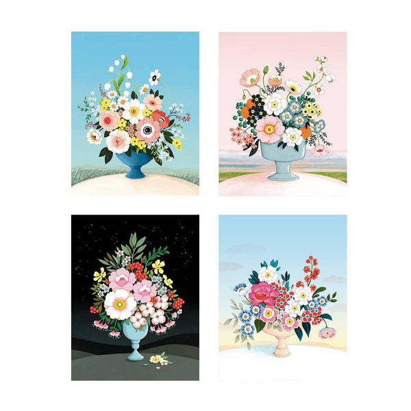 JooJoo Paper Flower Vases Card Set
