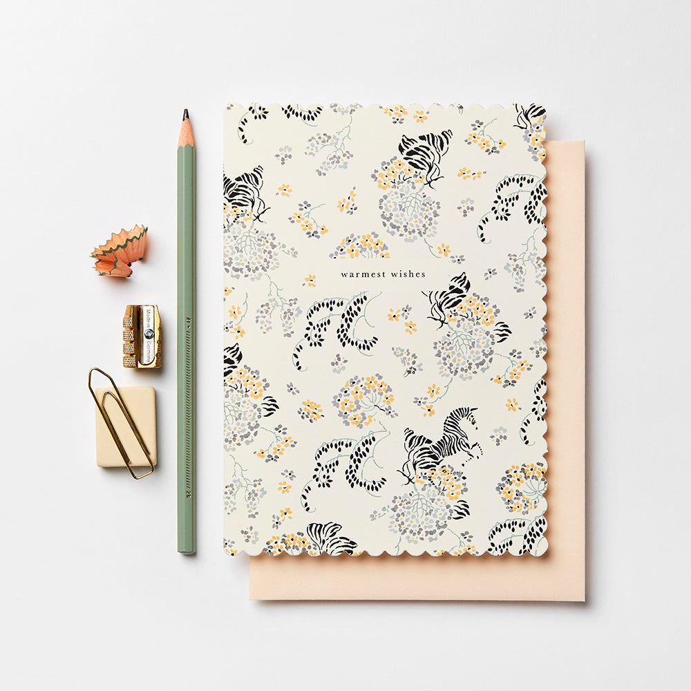 Katie Leamon Heirloom Curious Zebra Card