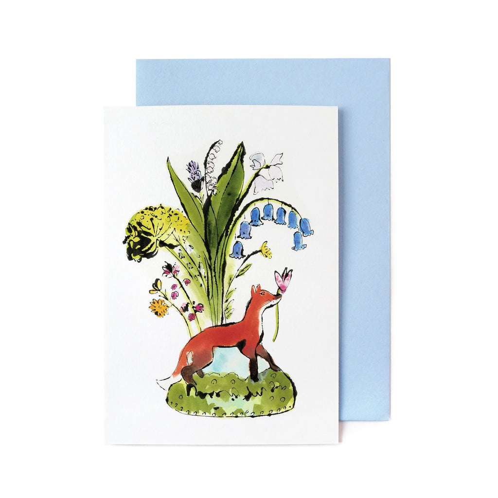 Yes! Paper Goods Fox with Wildflowers Card