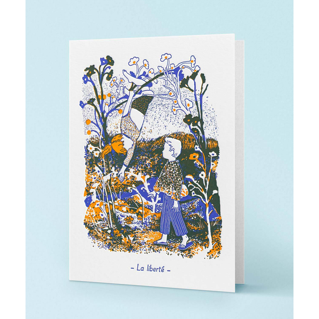 LETTERPRESS DE PARIS LA LIBERTÉ Card