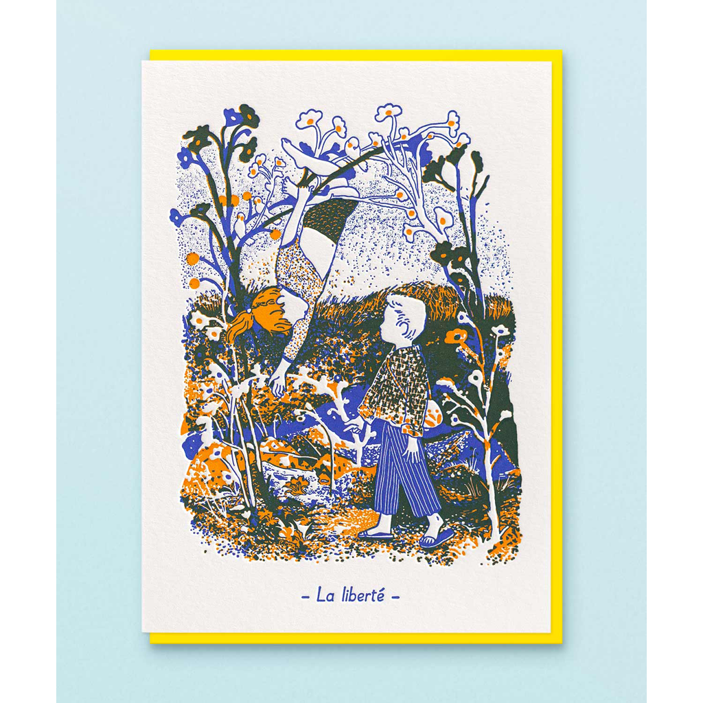 LETTERPRESS DE PARIS LA LIBERTÉ Card
