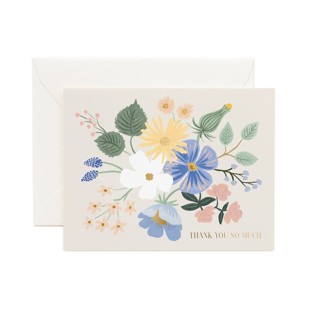 Rifle Paper Co. Garden Party Blue Thank You Card