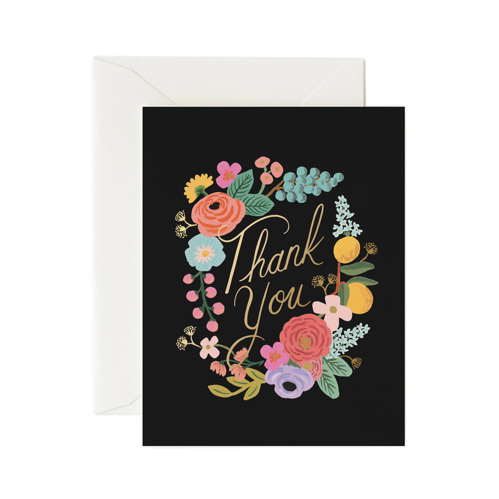 Rifle Paper Co. Garden Party Wreath Thank You Card SET