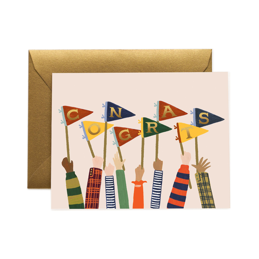 Rifle Paper Co. Congrats Pennants Card