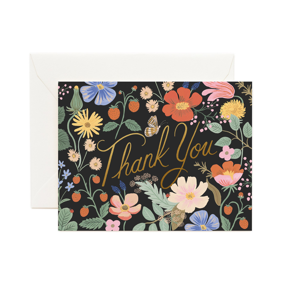 Rifle Paper Co. Strawberry Fields Thank You Card