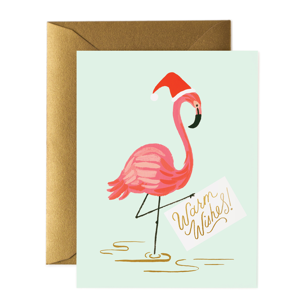 Rifle Paper Co. Holiday Flamingo Christmas Card