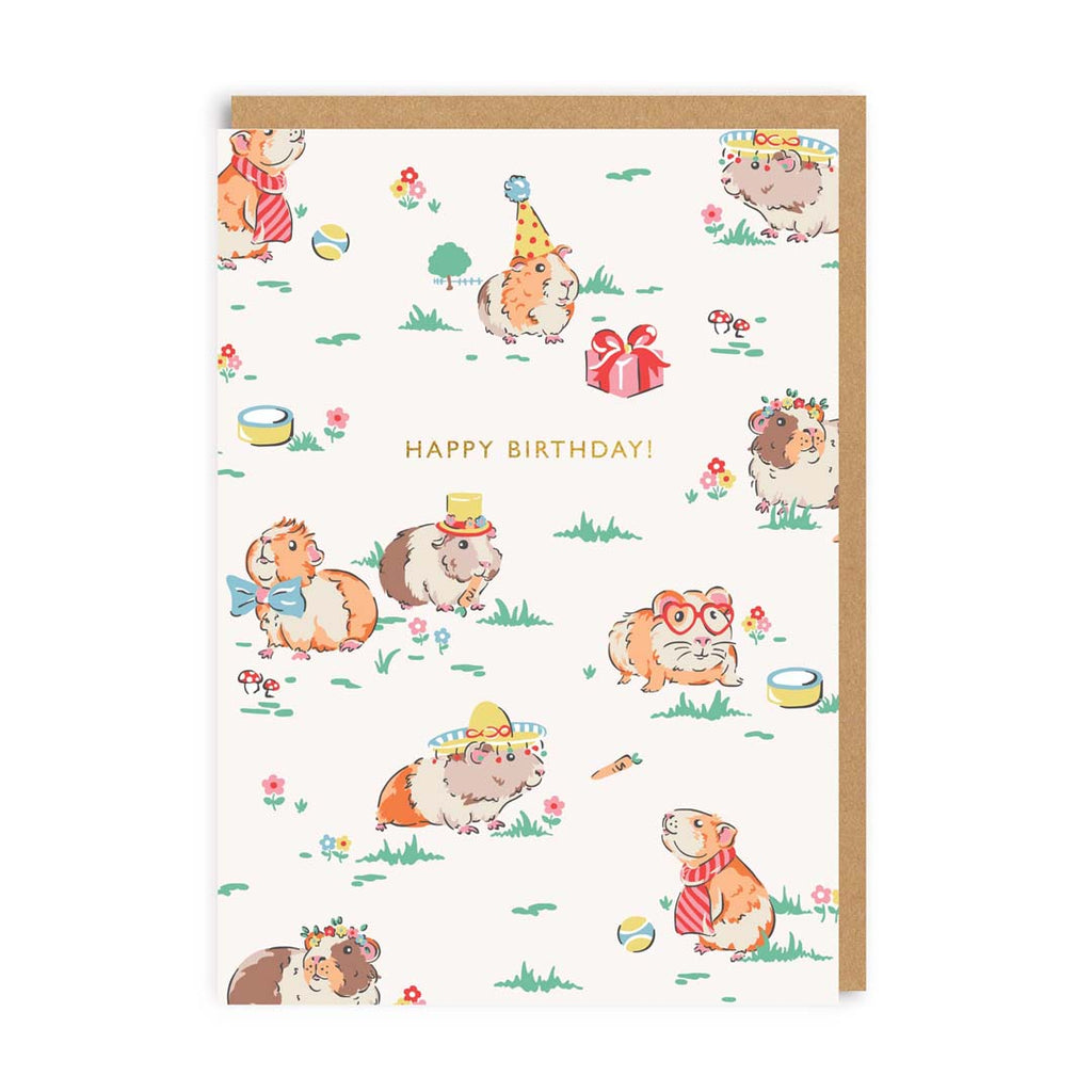 Cath Kidston Guinea Pig Happy Birthday Card