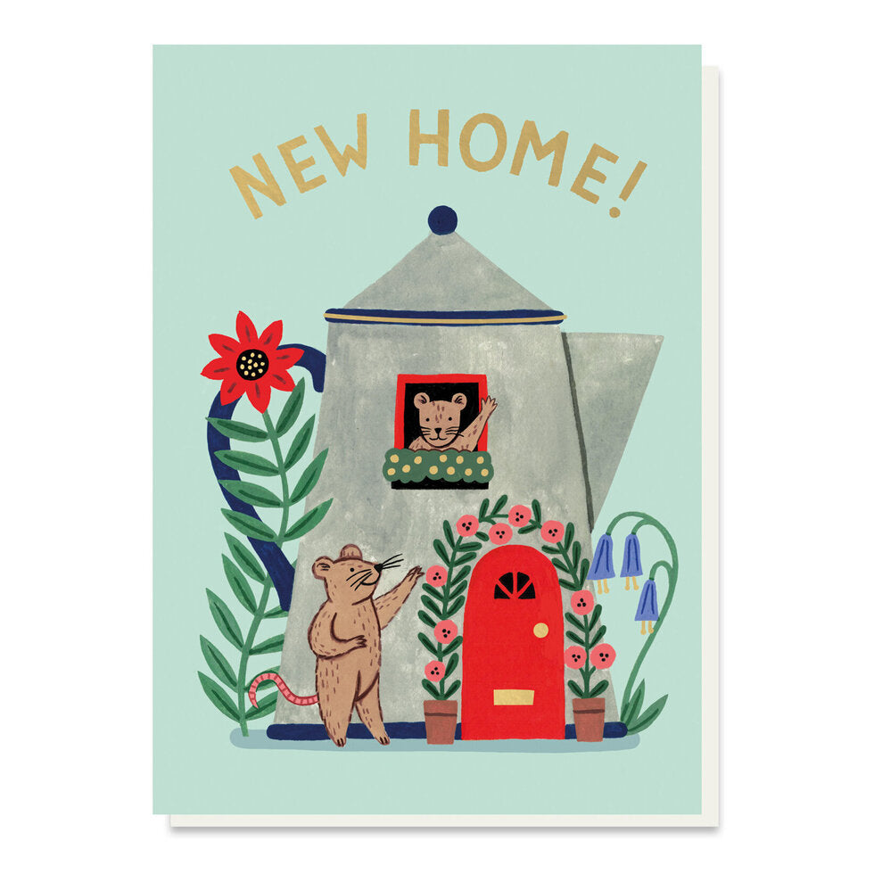 Stormy Knight Mouse House New Home Card