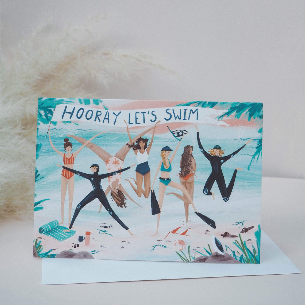 Imogen Davis Hooray, Let's Swim Birthday Card