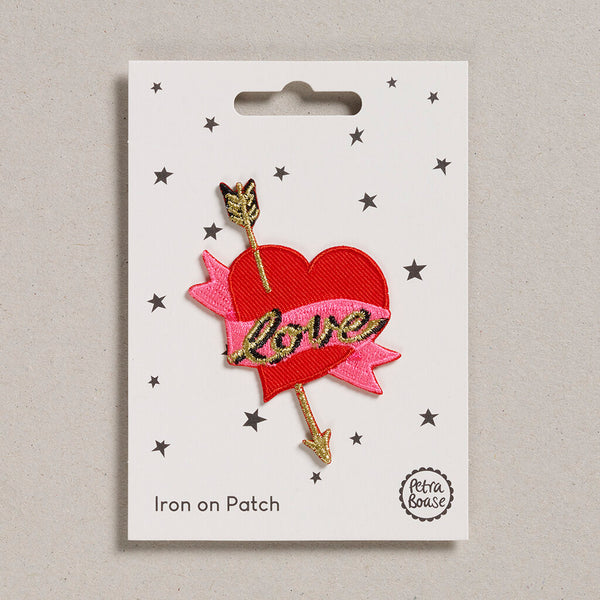 Petra Boase Iron on Patch - Love Heart with Arrow