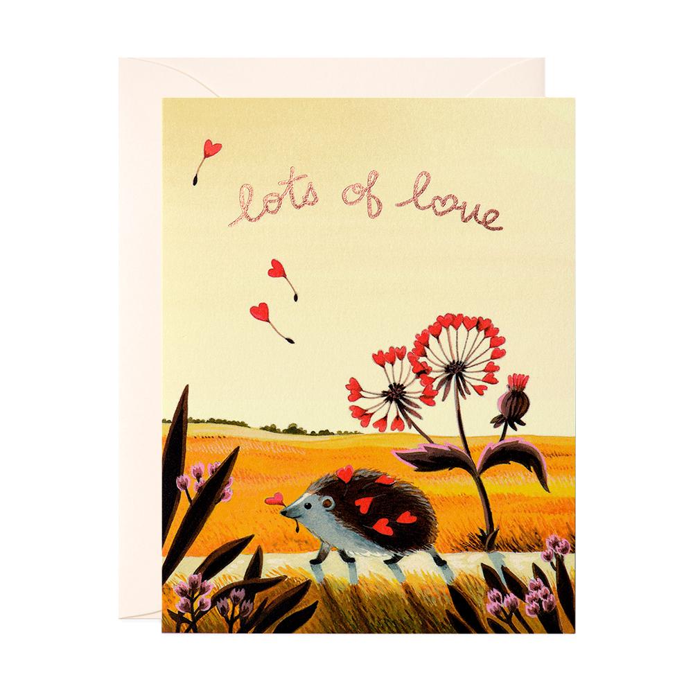 JooJoo Paper Hedgehog Love Card