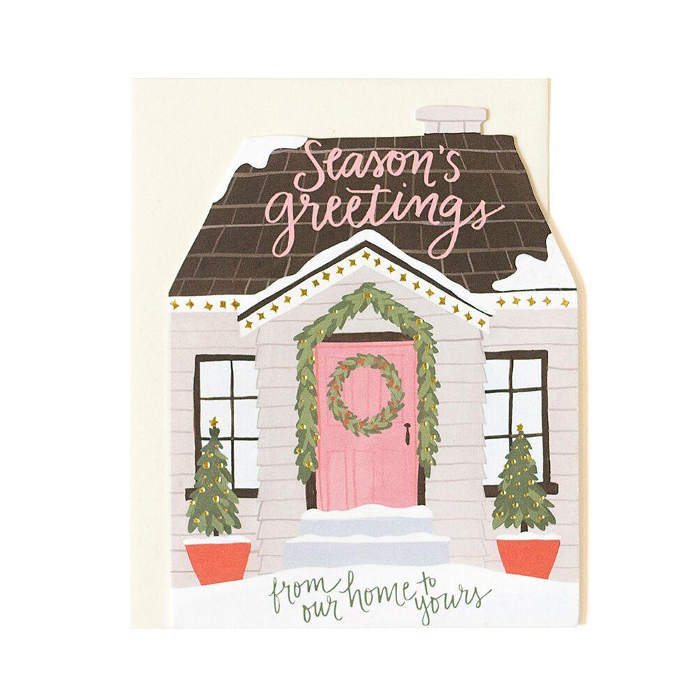 1CANOE2 Holiday House Cutout Christmas Card