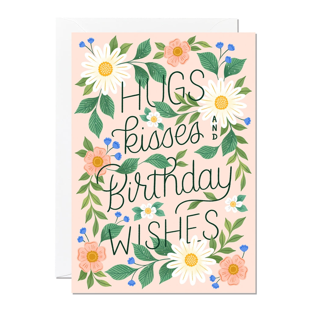 Ricicle Cards Hugs, Kisses & Birthday Wishes Card