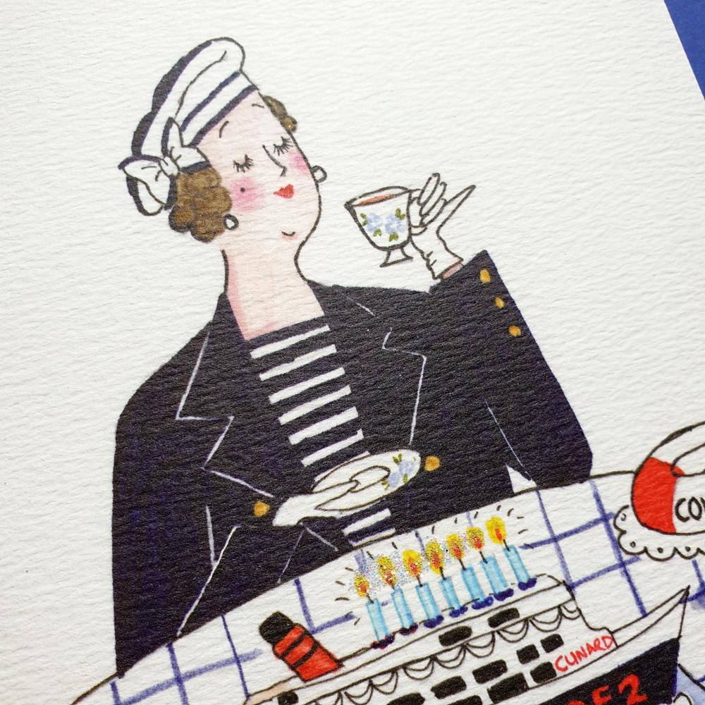 Andrea Kett Hyacinth Bucket's Nautical Nibbles Birthday Card