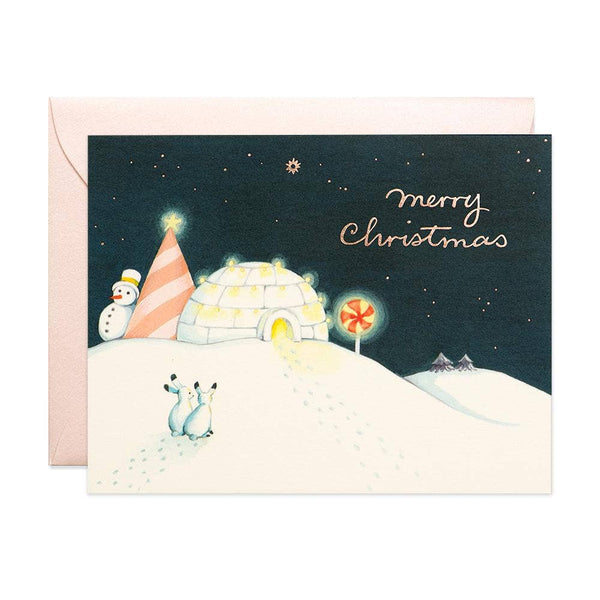 JooJoo Paper Igloo Christmas Card