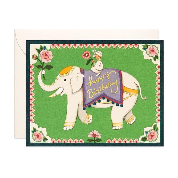 JooJoo Paper Indian Elephant Birthday Card