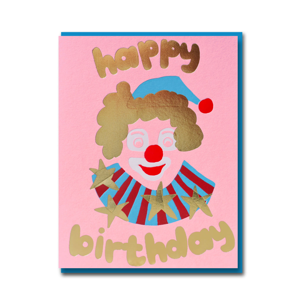 1973 Joyful Nice Clown Birthday Card