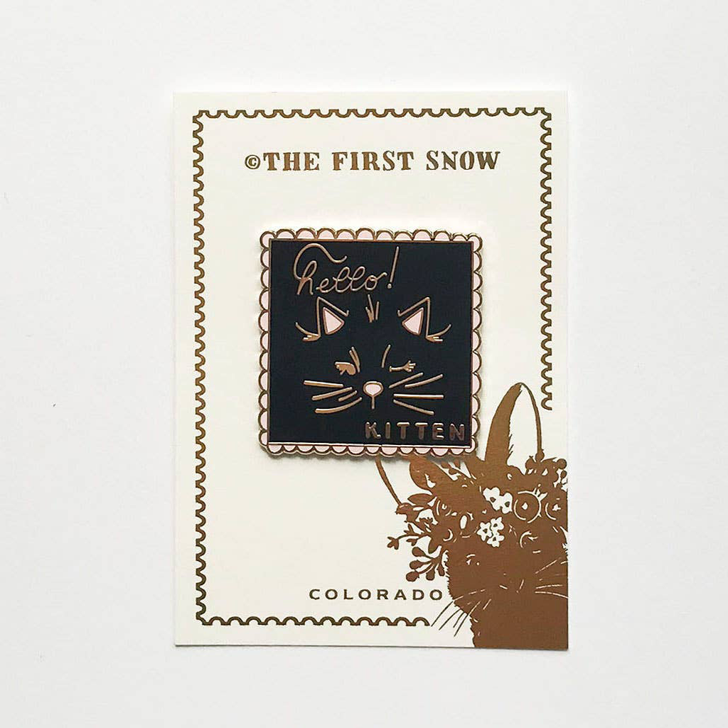 The First Snow - Hello Kitten Lapel Pin