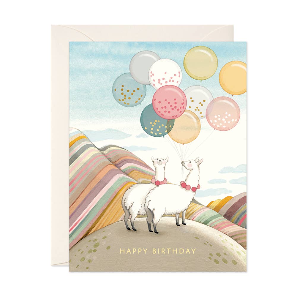 JooJoo Paper LLamas Birthday Card