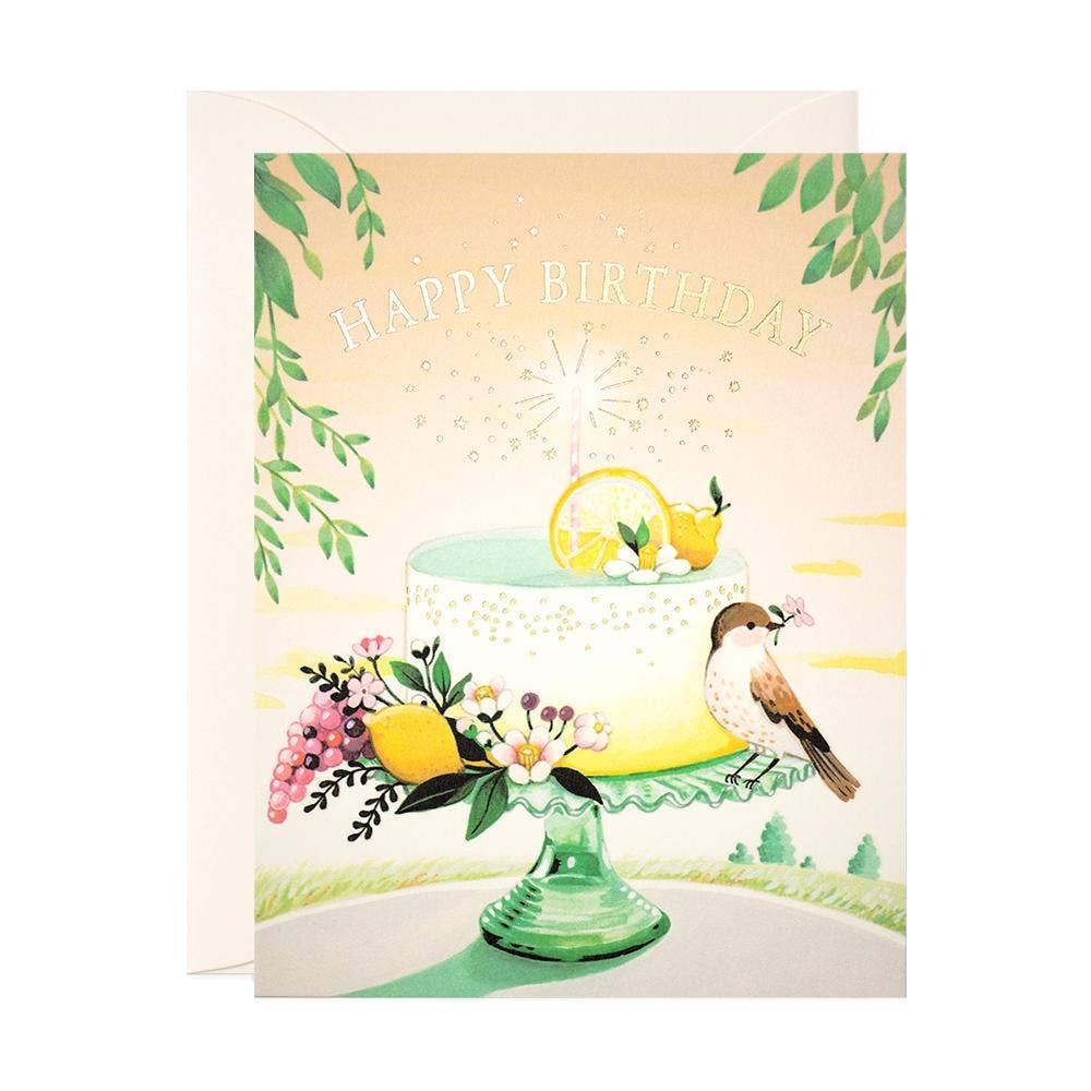 JooJoo Paper Lemon Cake Birthday Card